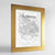 Framed Florence Map Art Print 24x36" Gold frame Point Two Design Group