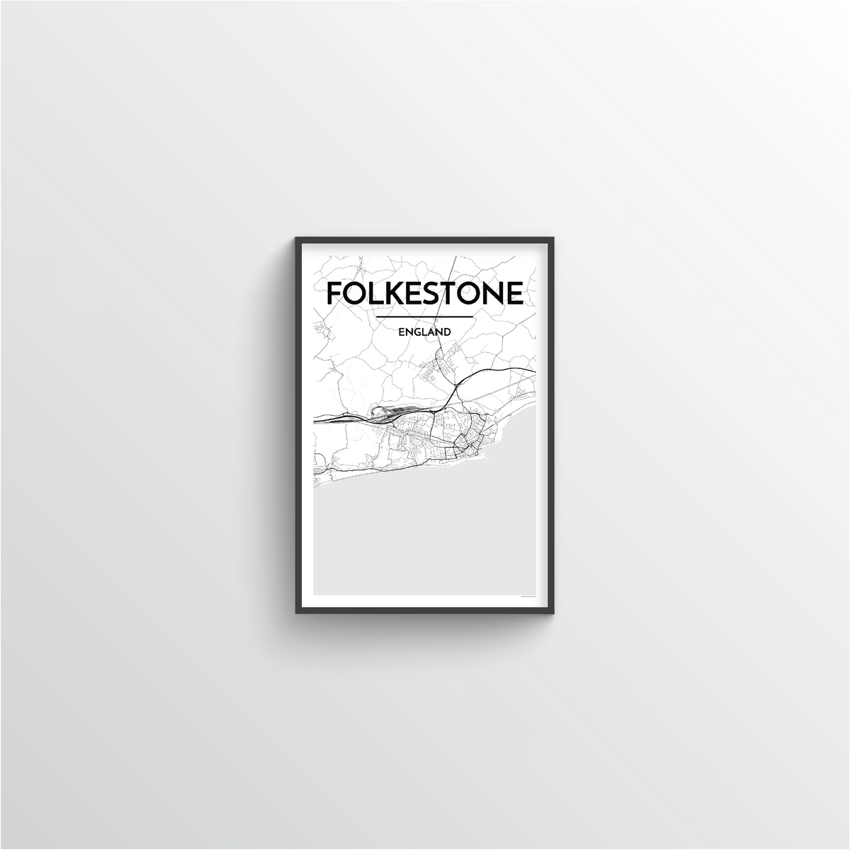 Folkeston Map Art Print - Point Two Design