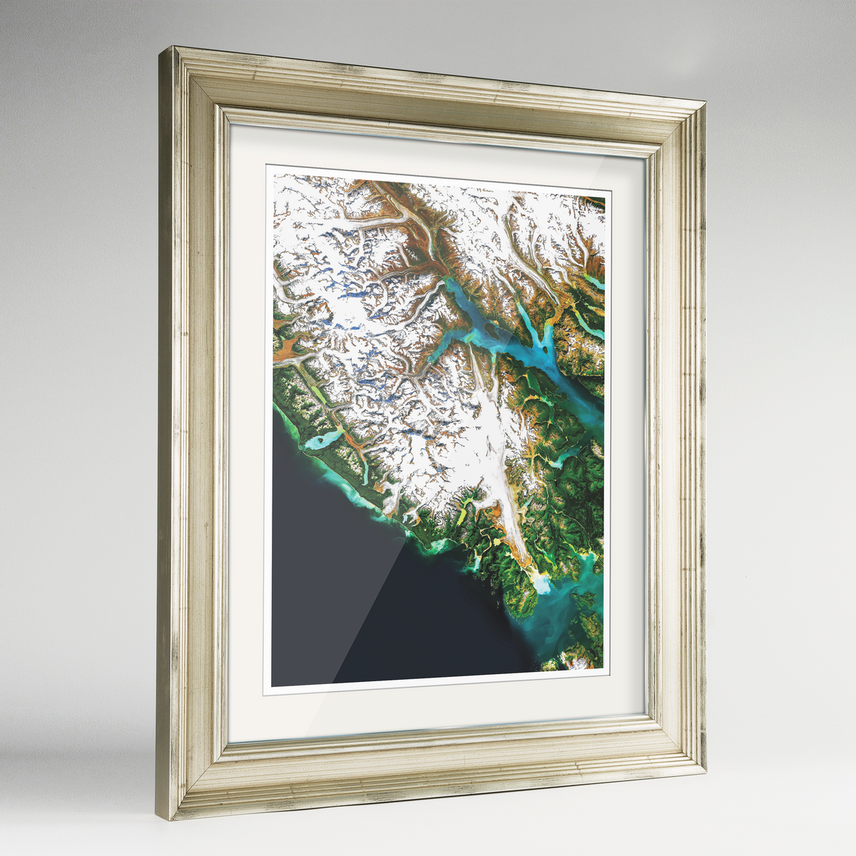 Glacier Bay Alaska Earth Photography Art Print - Framed