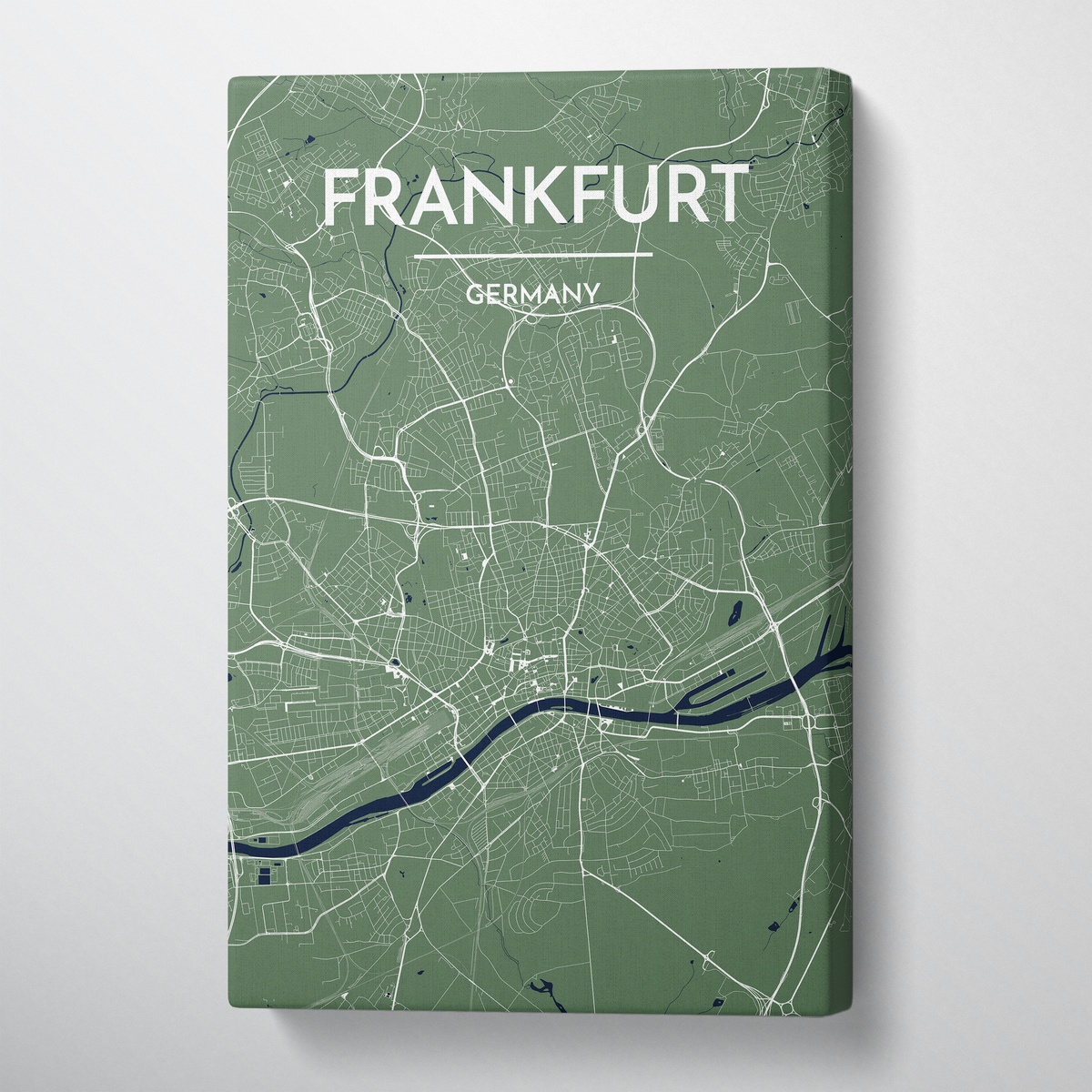 Frankfurt Map Canvas Wrap - Point Two Design