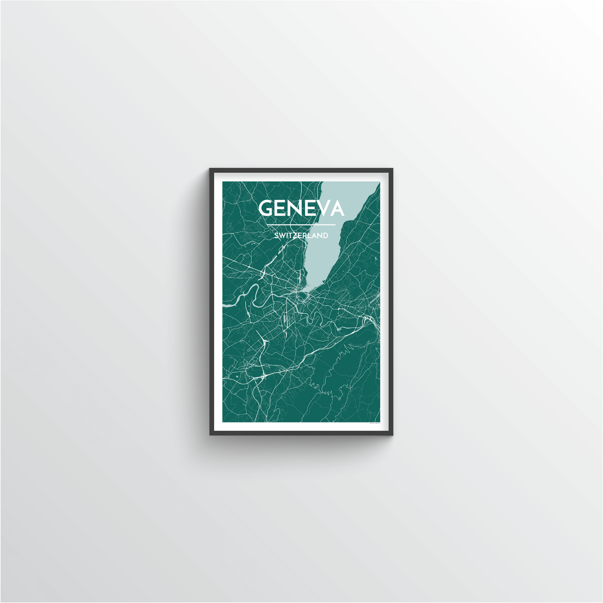 Geneva Map Art Print - Point Two Design