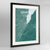Framed Geneva Map Art Print 24x36" Contemporary Black frame Point Two Design Group