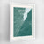 Framed Geneva Map Art Print 24x36" Contemporary White frame Point Two Design Group