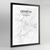 Geneva Map Art Print - Framed