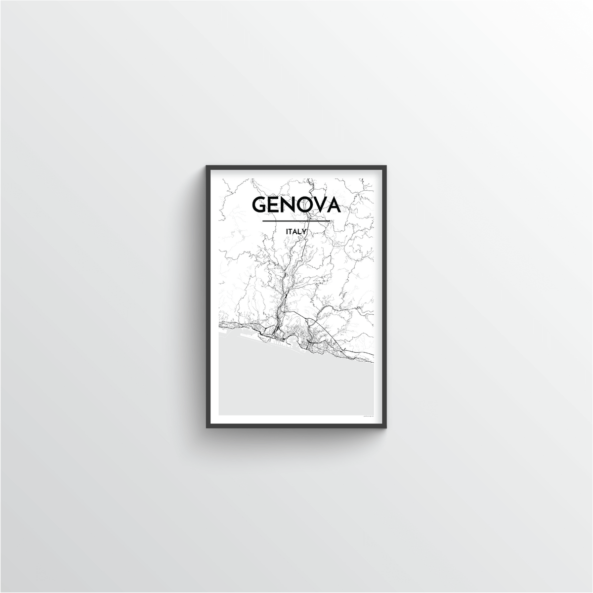 Genova Map Art Print - Point Two Design