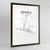 Framed Genova Map Art Print 24x36" Contemporary Walnut frame Point Two Design Group