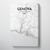 Genova City Map Canvas Wrap - Point Two Design - Black & White Print