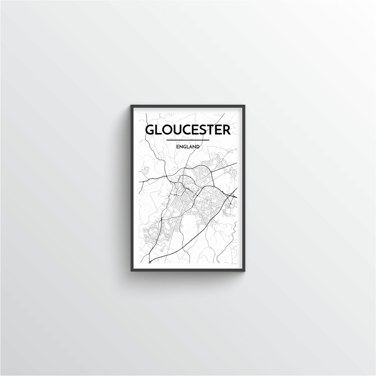 Glouchester Map Art Print - Point Two Design