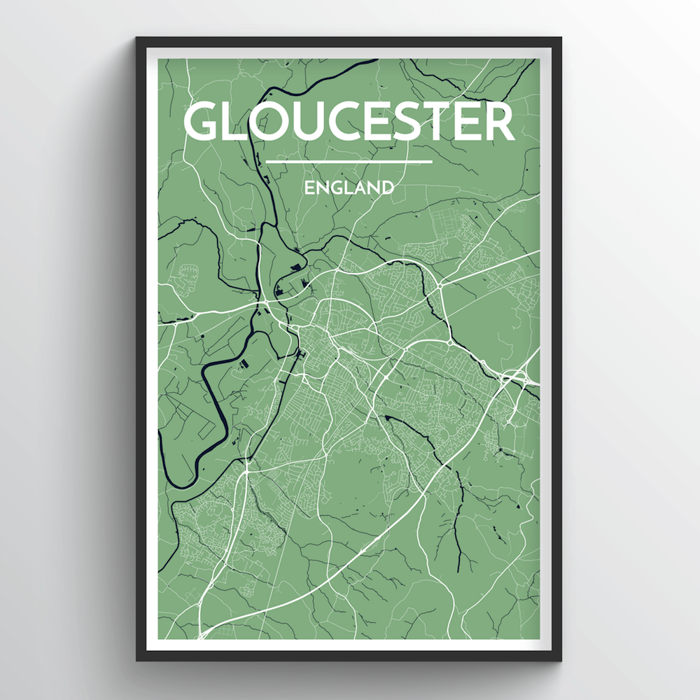 Glouchester Map Art Print - Point Two Design