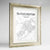 Framed Glouchester Map Art Print 24x36" Champagne frame Point Two Design Group