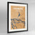 Framed Hamburg Map Art Print 24x36" Contemporary Black frame Point Two Design Group