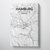 Hamburg City Map Canvas Wrap - Point Two Design - Black & White Print