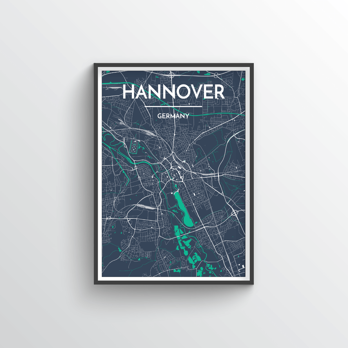 Hannover Map Art Print - Point Two Design