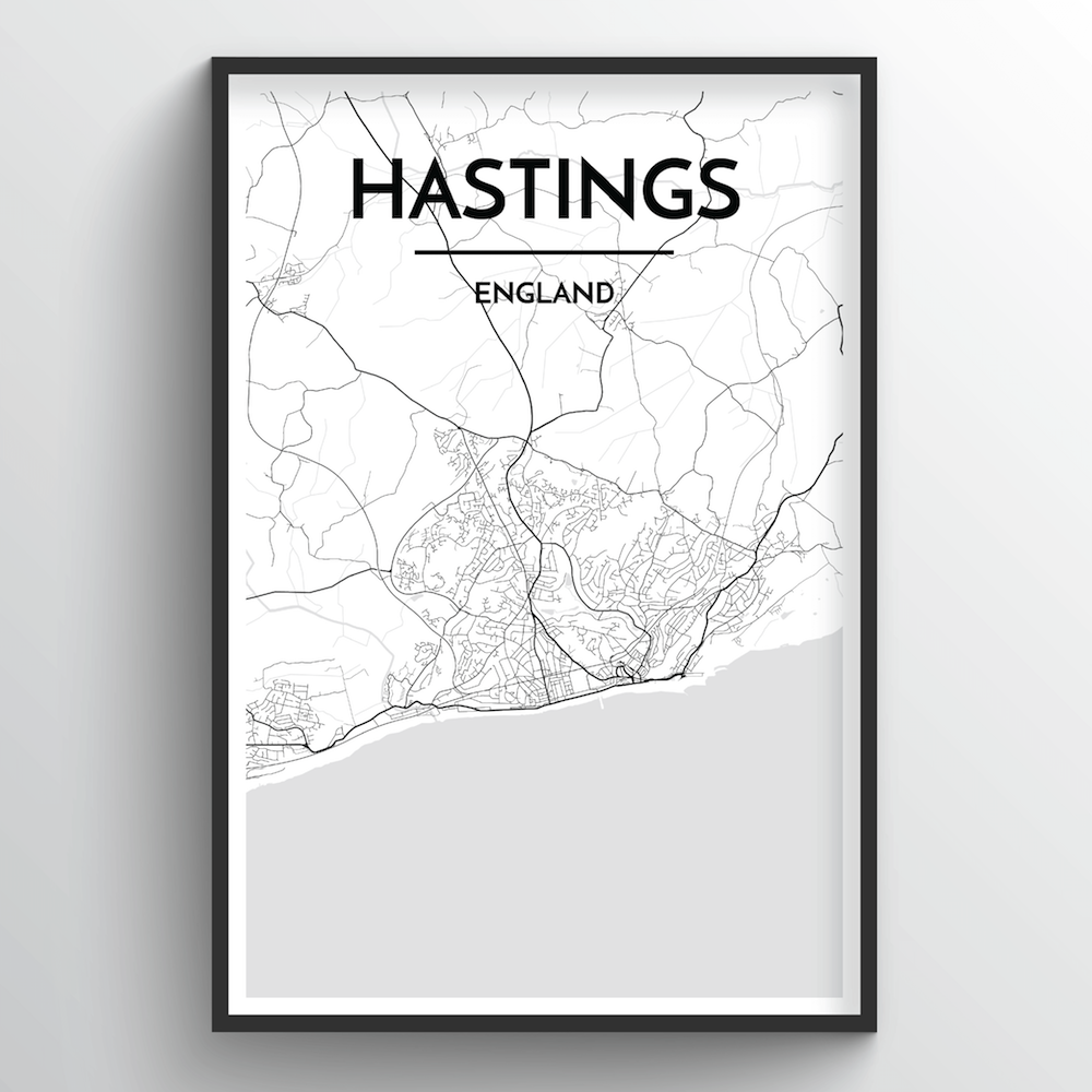 Hastings Map Art Print - Point Two Design