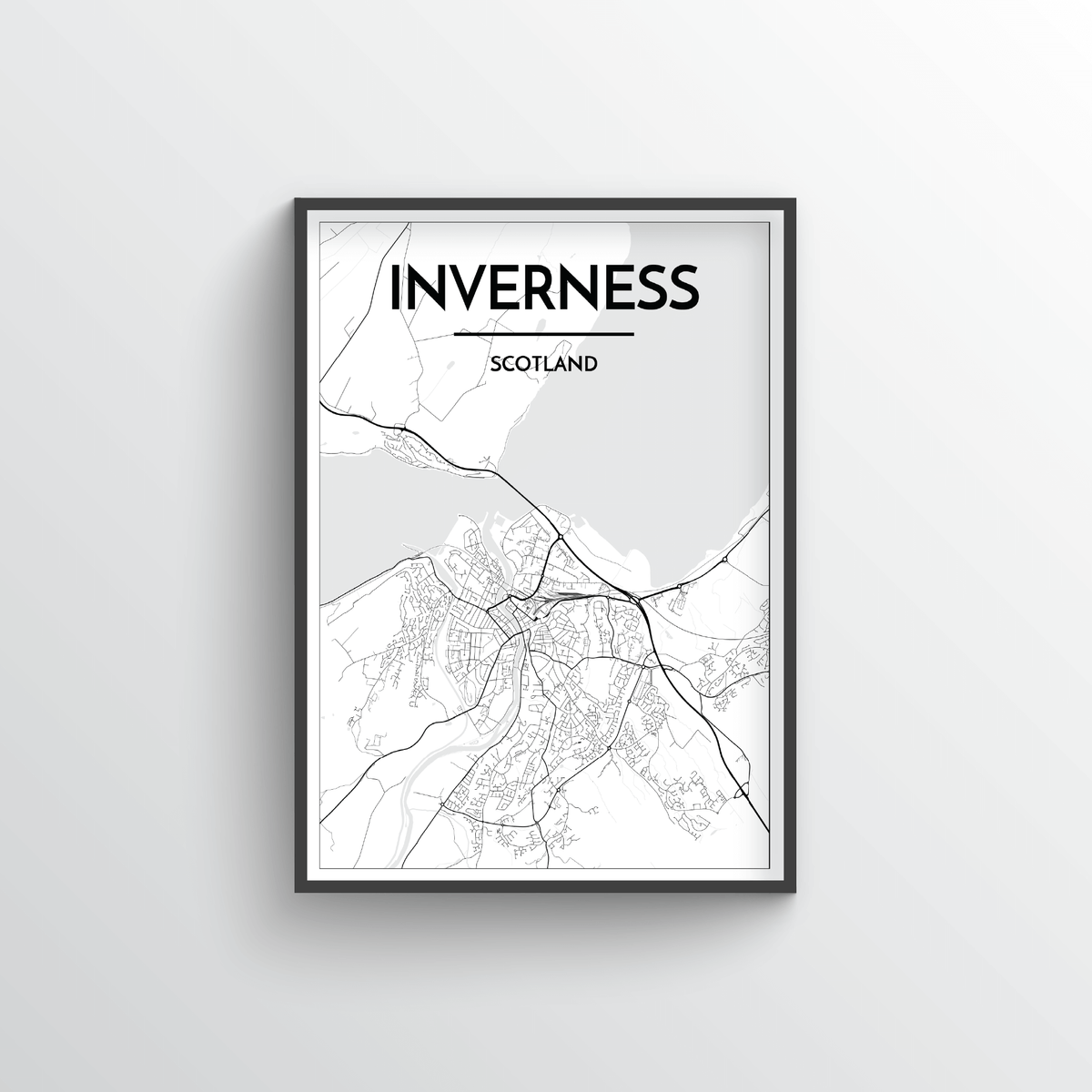 Inverness Map Art Print - Point Two Design