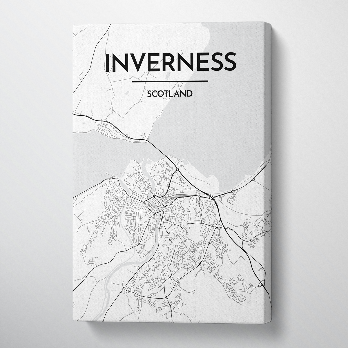 Inverness Map Art - Canvas Wrap