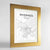 Framed Inverness Map Art Print 24x36" Gold frame Point Two Design Group