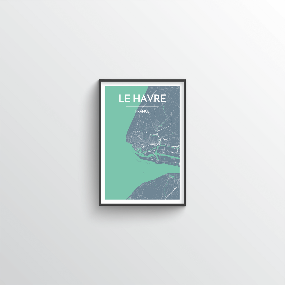 Le Havre Map Art Print - Point Two Design