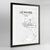 Framed Le Havre Map Art Print 24x36" Contemporary Black frame Point Two Design Group