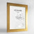 Framed Le Havre Map Art Print 24x36" Gold frame Point Two Design Group