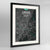 Framed Leeds Map Art Print 24x36" Contemporary Black frame Point Two Design Group