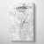 Leipzig City Map Canvas Wrap - Point Two Design - Black & White Print