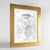 Framed Leipzig Map Art Print 24x36" Gold frame Point Two Design Group