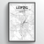 Leipzig Map Art Print - Point Two Design