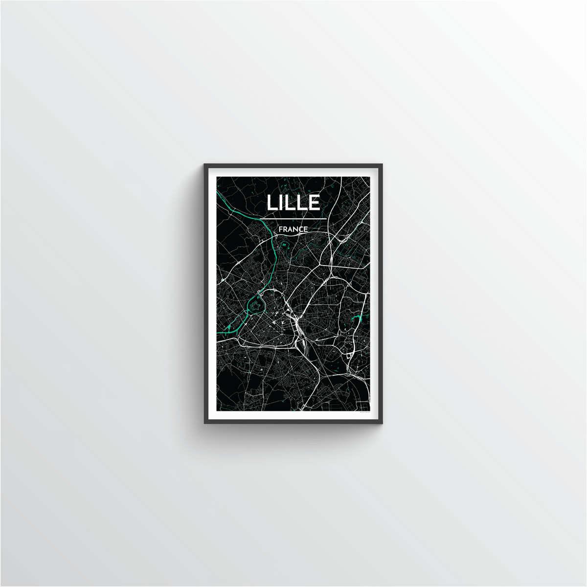 Lille Map Art Print