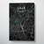 Lille Map Art Print Map Canvas Wrap - Point Two Design