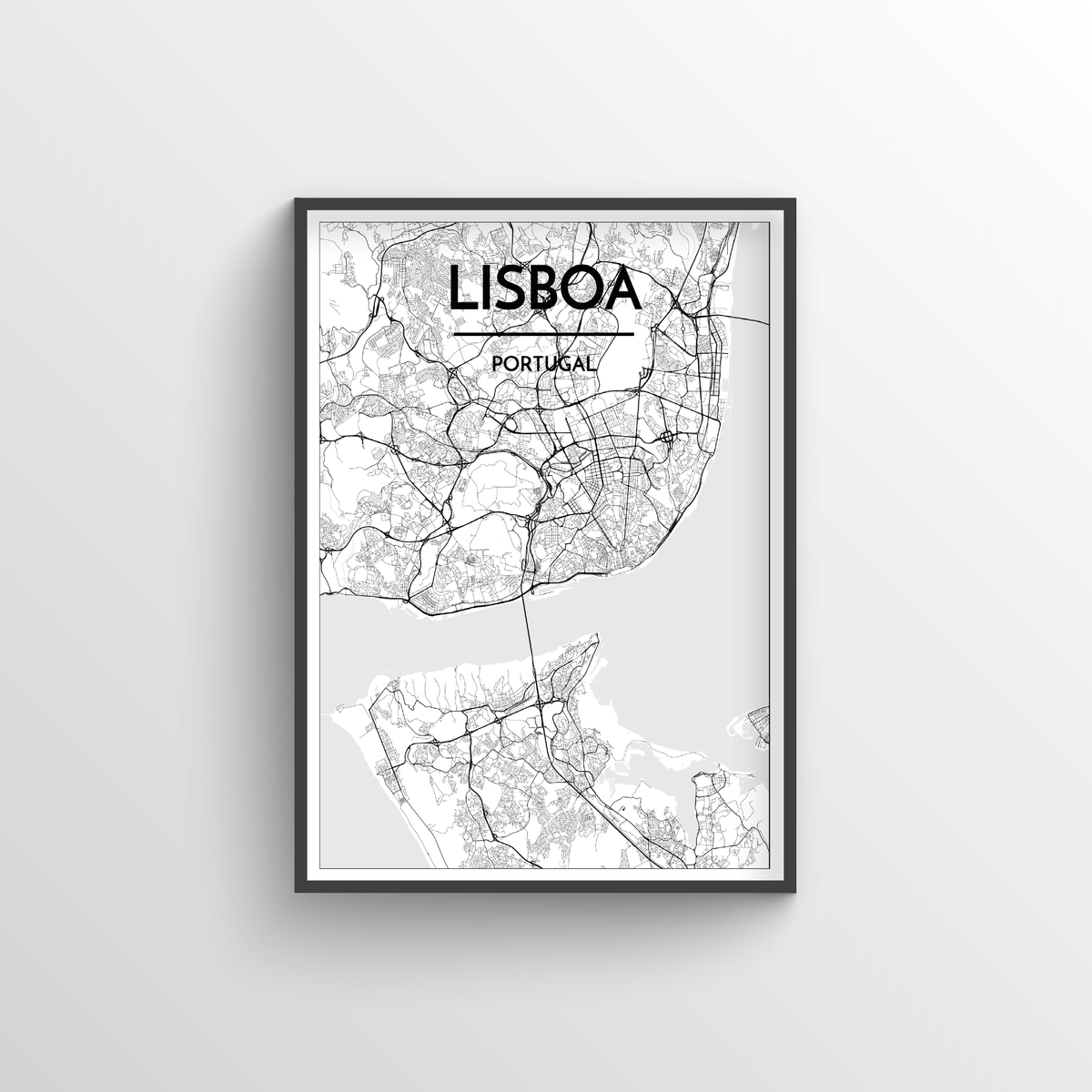 Lisboa Map Art Print
