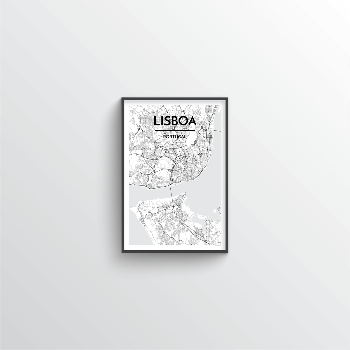 Lisboa Map Art Print
