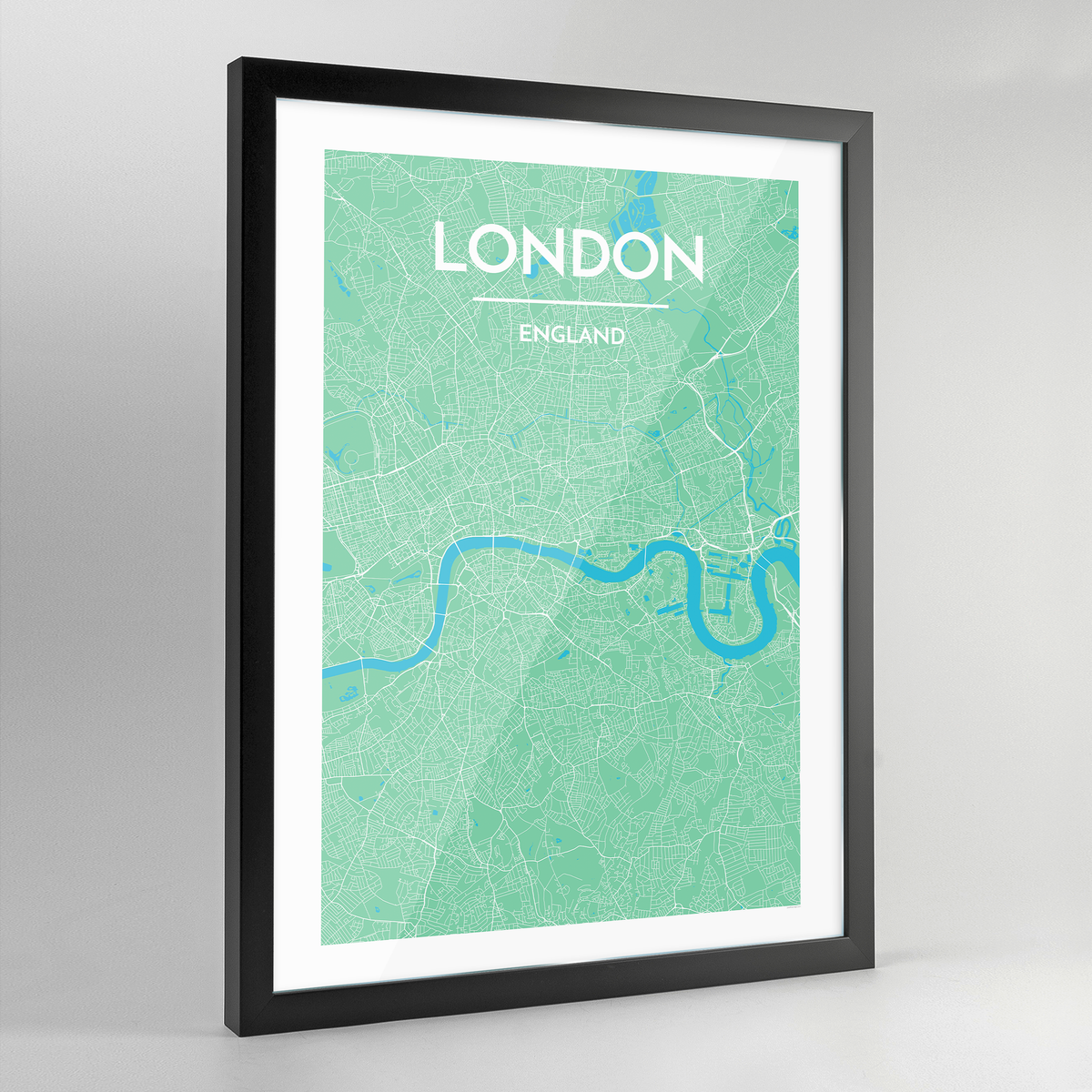 Framed London City Map Art Print - Point Two Design