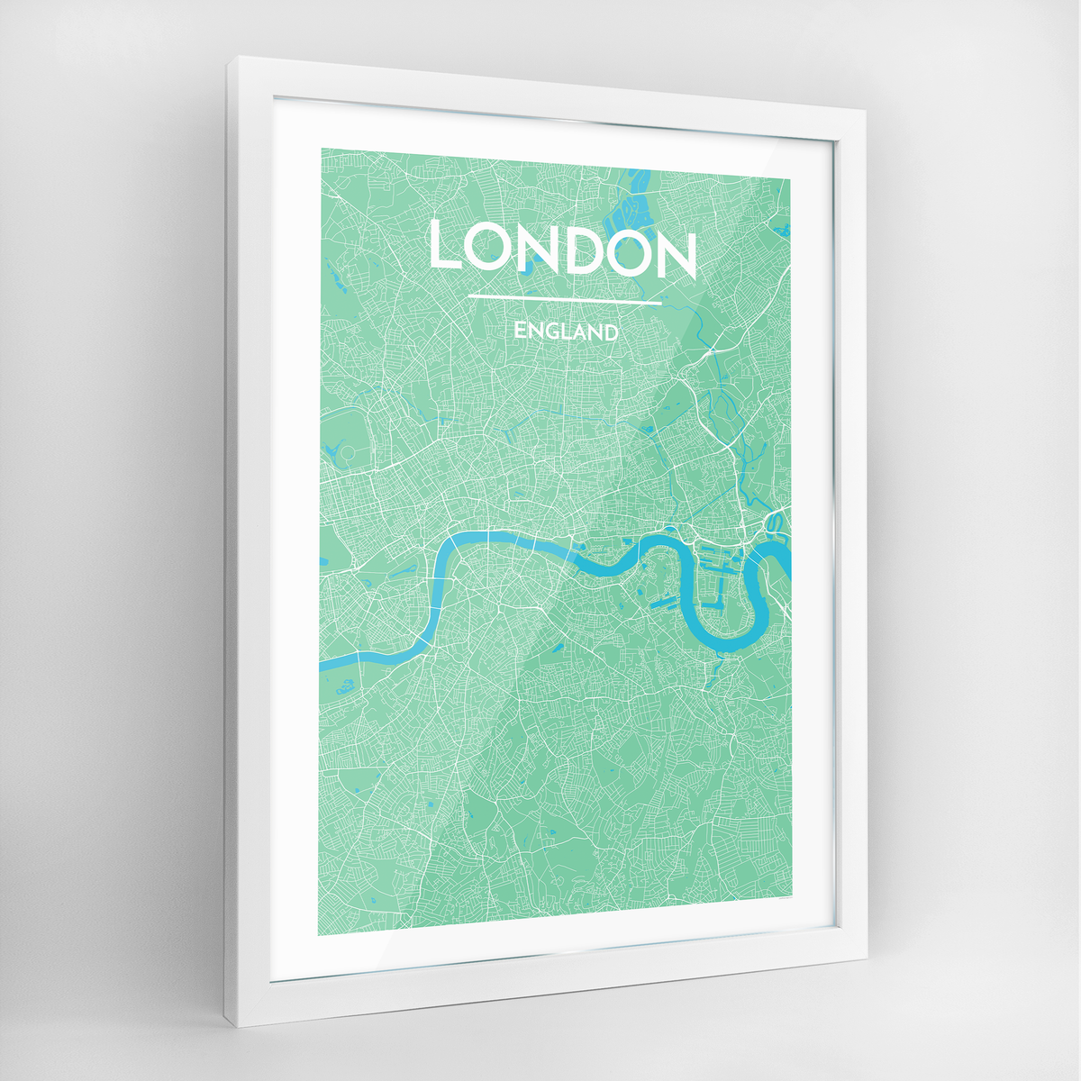 London Map Art Print - Framed