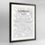 Framed London Map Art Print 24x36" Contemporary Black frame Point Two Design Group