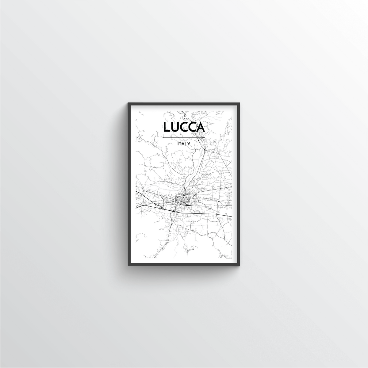 Lucca Map Art Print