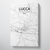 Lucca City Map Canvas Wrap - Point Two Design - Black & White Print