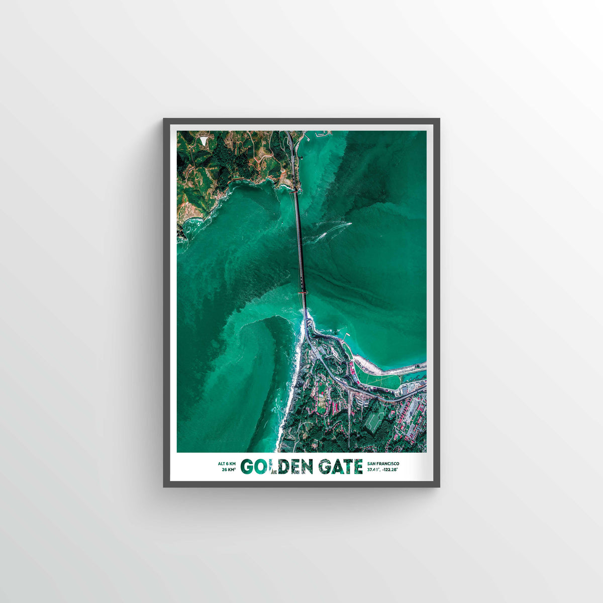 Golden Gate Earth Photography - Art Print