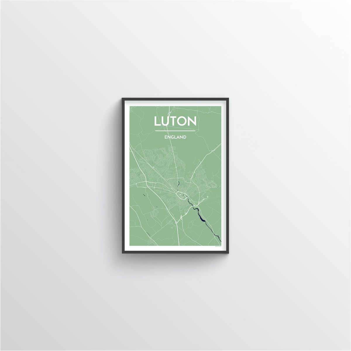 Luton Map Art Print