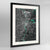 Framed Lyon Map Art Print 24x36" Contemporary Black frame Point Two Design Group