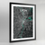 Framed Lyon City Map Art Print - Point Two Design