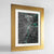 Framed Lyon Map Art Print 24x36" Gold frame Point Two Design Group