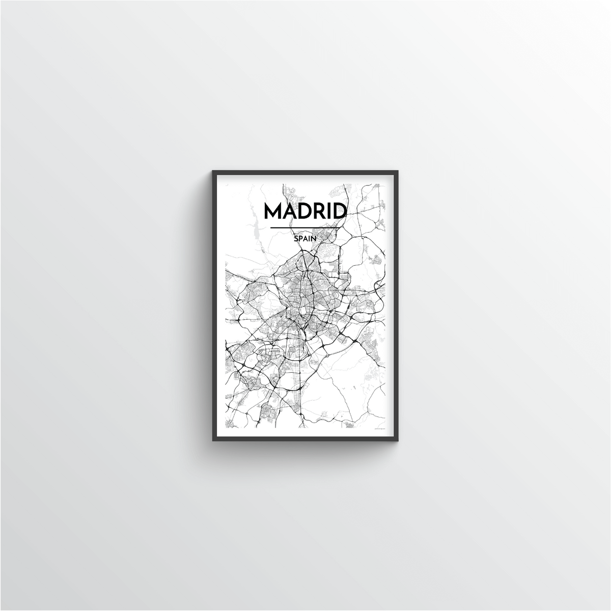 Madrid Map Art Print