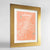 Framed Madrid Map Art Print 24x36" Gold frame Point Two Design Group