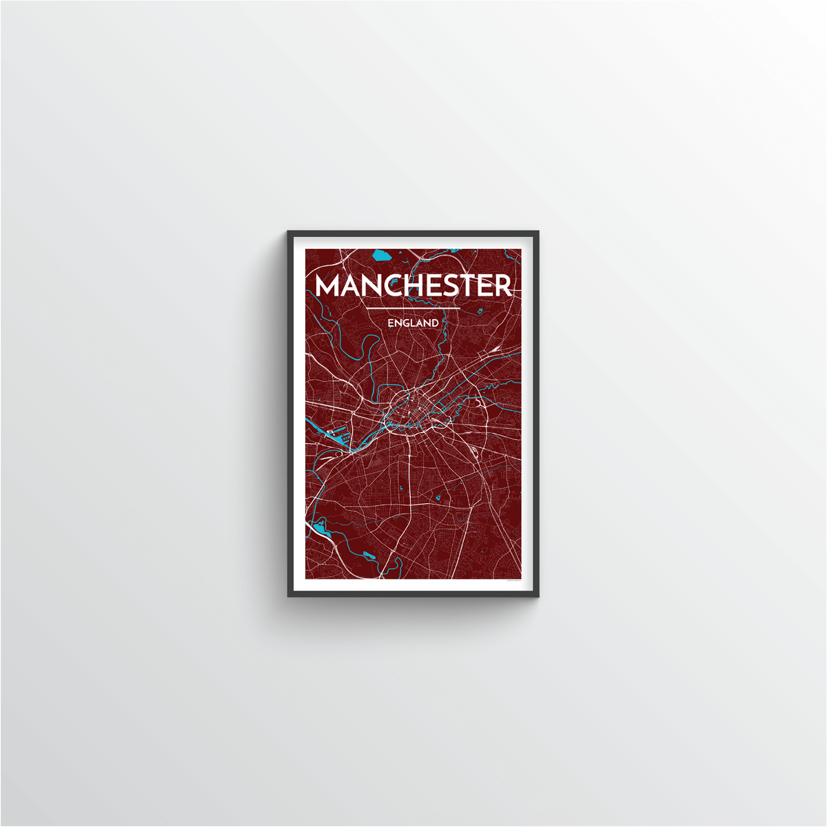 Manchester Map Art Print