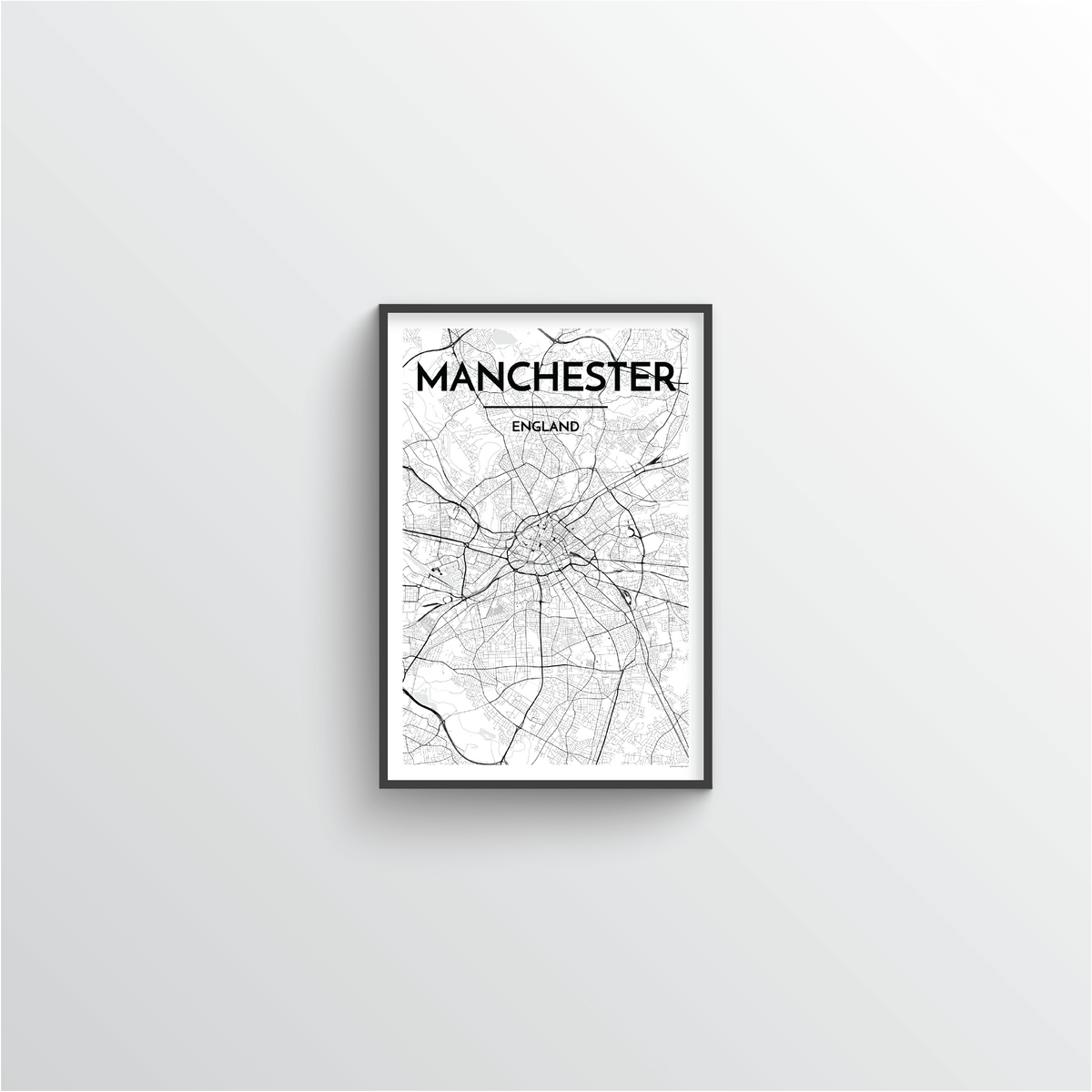 Manchester Map Art Print