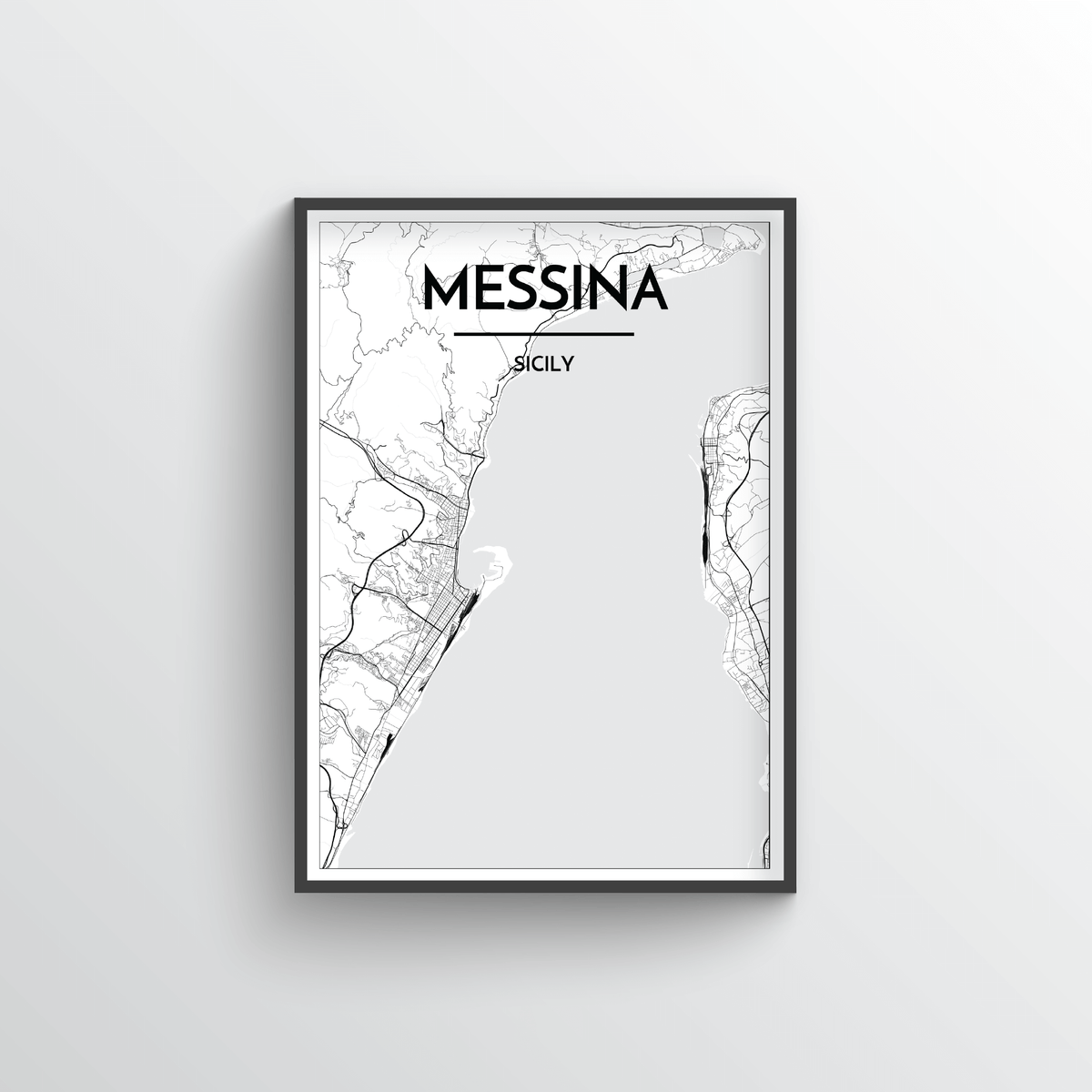Messina City Map Art Print - Point Two Design