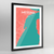Framed Messina City Map Art Print - Point Two Design