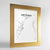 Framed Messina Map Art Print 24x36" Gold frame Point Two Design Group