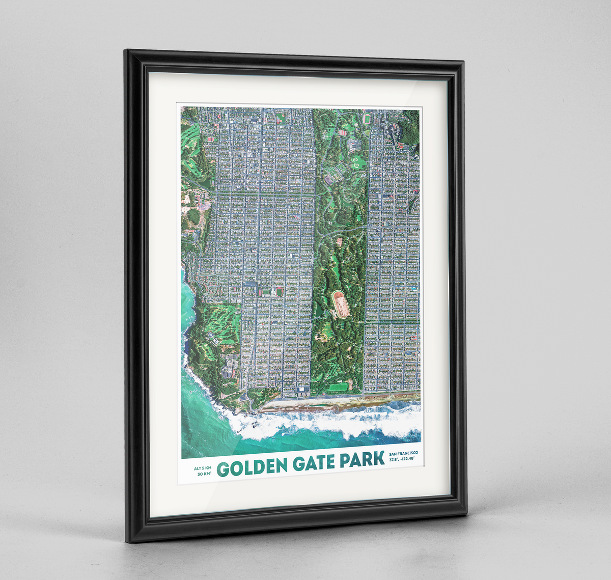 Golden Gate Park Earth Photography Art Print - Framed